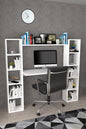 Double Bookshelf Desk Computer Desk With Bookshelf Bookcase Writing Desks For Home Studying Gaming Work Table Office Furnitures
