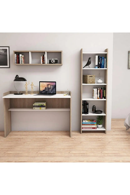 Hurrem Study desk Bookcase Shelf set office furniture computer desk business room furniture decorative walnut white antrachite.